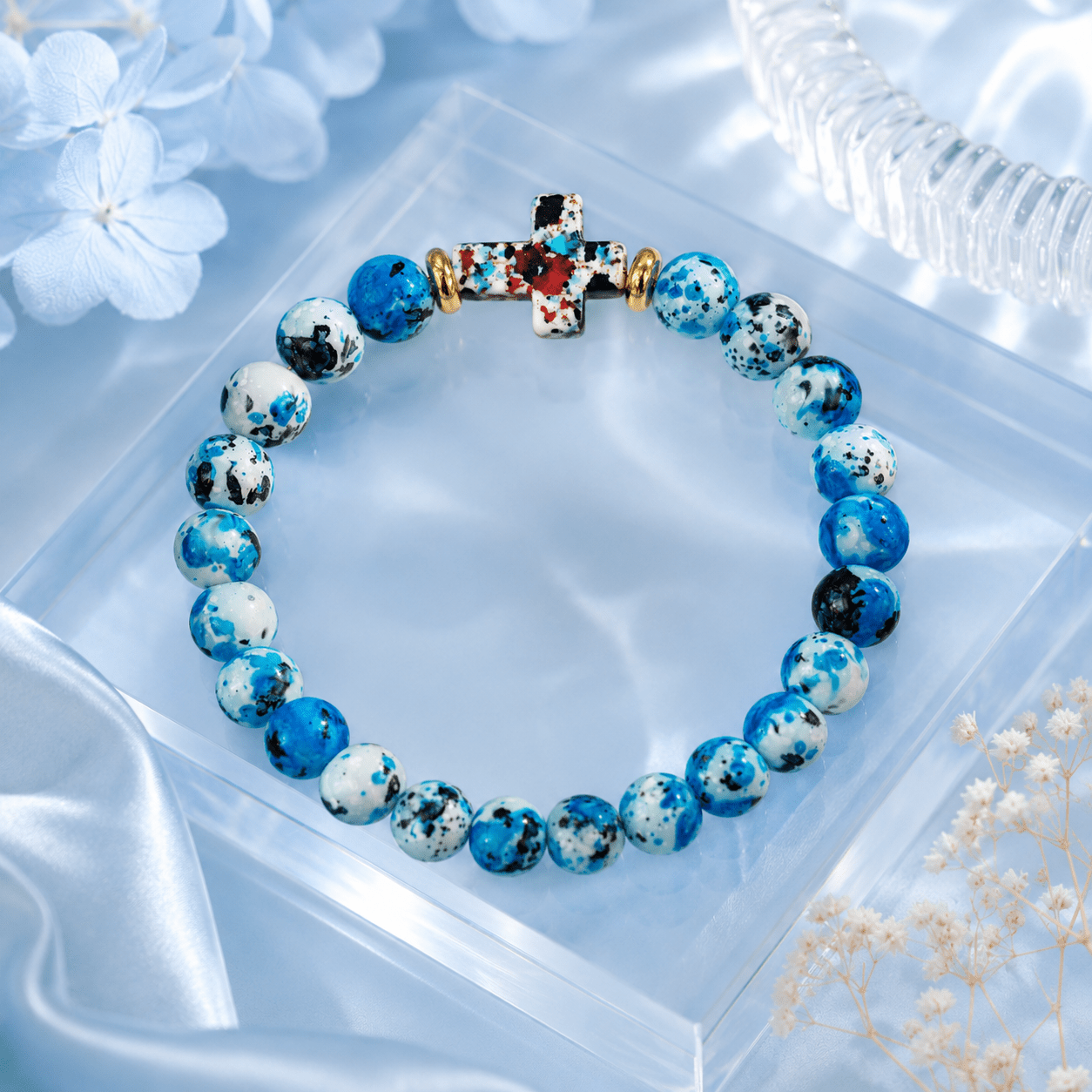 Women's Wealth Natural Stone Bead Bracelet, Bohemian Style